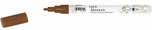 KREUL 47222 - Lackmalstift fine kupfer, mit Rundspitze Strichstärke 1 - 2 mm, zum Gestalten, Beschriften und Verzieren von kleinen, originellen Geschenken, Karten, uvm.