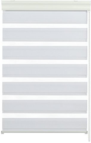Gardinia 12941 Doppelrollo mit Aluminumkassette, 80 x 160, weiß