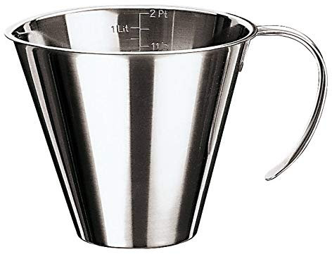 Paderno 42581-20 Misurino Graduato Impilabile 2.0 lt, Acciaio Inox