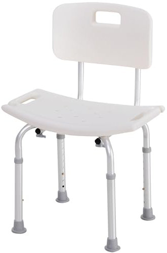 Silla Ducha Aluminio Ayuda Baño Taburete Banqueta Regulable Ajustable WC Asiento