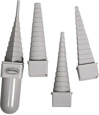 Rayher Formenspindeln, Schmuck Gauge, zur individuellen Draht Schmuckherstellung, Drahtdesign, Schmuck Stick, Schmuckstock, Drahtschmuck basteln, Schmuck aus Aludraht selber machen, 4er Set, Grau