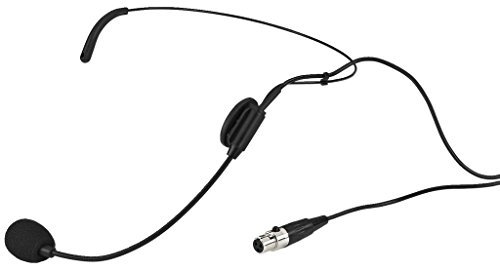 Monacor 236410 HSE-72 Elektret-Kopfbügelmikrofon mit Nierencharakteristik, schwarz