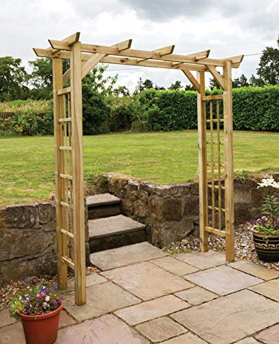 Arteixo Garden Arch Flat top with side rellis - 10 Year warranty against rot