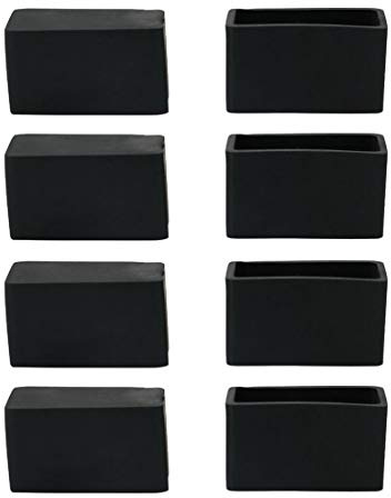 sourcing map Rubber Chair Leg Caps End Pad Feet Cover Furniture Slider Floor Protector 8pcs 20x40mm(0.79 x 1.57) Inner Size, Reduce Noise Prevent Scratch