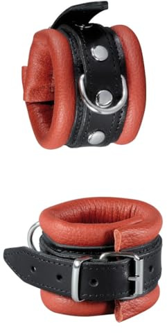 XXdreamSToys Leder-Handfessel rot/schwarz