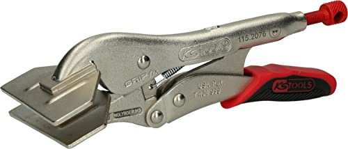 KS Tools 115.2076 Breitmaul-Flachbacken-Gripzange mit Easy-Release, 205mm