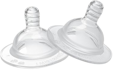 Twistshake Tétines Anti-Coliques pour Bébé - Lot de 2 – Taille L - 4 mois+ – Tétines pour Biberons avec Structure Semblable à Celle d'un Sein – Tétine pour Bébé en Silicone Souple – Sans BPA