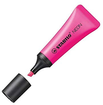 Textmarker Neon Tubenform - magenta VE=3