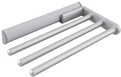 OBF 042347 Grimme Eris-Portasciugamani estensibile a 3 bracci, per la cucina, ET 465 mm, in alluminio anodizzato naturale, Länge 443 mm