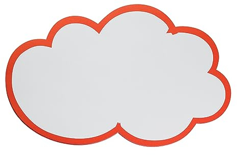 FRANKEN Moderationskarten Wolke, 420 x 250 mm, weiß/rot, 20 Stück, UMZ W