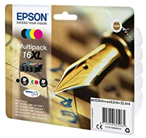 Epson WorkForce WF-2540 WF (16XL / C 13 T 16364010) - original - Tintenpatrone MultiPack (schwarz, cyan, magenta, gelb) - 32,4ml