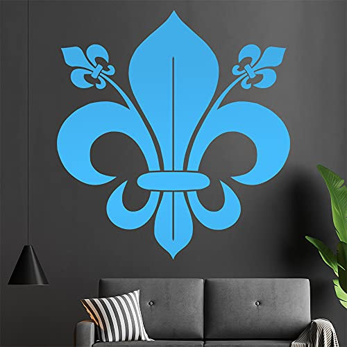 Adesivo da parete con giglio fiorentino, in 6 misure, decorazione da parete, cucina, soggiorno, camera da letto, bagno