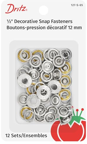 Dritz 127-S-65 Decorative Filigree Circle Snap Fasteners, 12mm, 12-Count