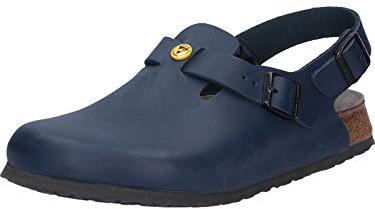BIRKENSTOCK Tokio 61390-42 - Zapato normal antiestático/piel natural, plantilla normal, color azul, talla 42