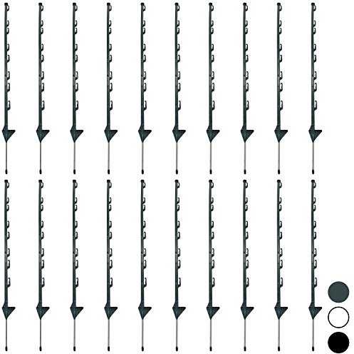 20 x Green Woodside 4ft Tall Electric Fencing Fence Posts Stakes Poles 4 Foot Horse Paddock