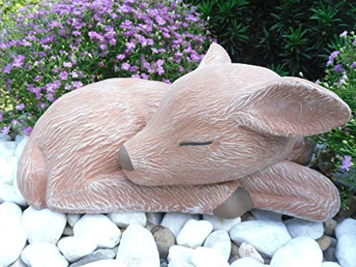 STEINFIGUREN SPICKER Steinfigur REH, Rehkitz, 158/8 Gartenfigur Steinguss Tierfigur Rehbraun Patina
