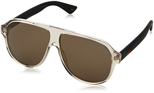 Gucci Herren GG0009S 005 Sonnenbrille, Braun (Brown/Bronze), 59