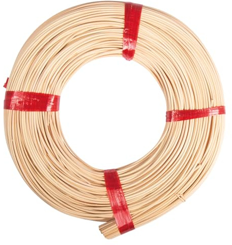 Rayher Hobby 6503400 Peddigrohr, 1A Rotbandqualität, 2,6 mm ø, Nr.6, Rolle 500 g, (ca. 160 m), Flechtrohr, Flechtmaterial, natur, Rot