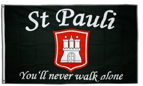 Flaggenfritze® Fanflagge St. Pauli - You'll Never Walk Alone 90x150cm