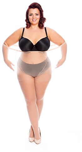 All Woman Plus Size Classic 20 Denier Strumpfhosen Größe 50–70 EINZELNES PAAR