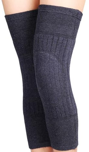 erioctry Unisex Cashmere Wool Knee Brace Pads Winter Warm Thermal Knee Warmers Sleeve for Women Men