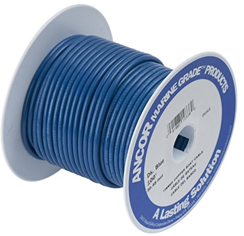Ancor 102150 Marine Grade Electrical Primary Tinned Copper Boat Wiring (16-Gauge, Dark Blue, 500-Feet)