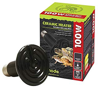 Komodo keramisk värmeemitterer, 100 watt, svart