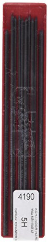 Koh-I-Noor Graphitmine, Minenstärke 2mm, für Druckbleistift in 120mm Länge, Härtegrad 5H 419005H013PK graphit 2.0 mm