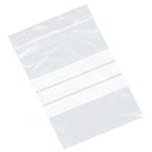 100 Large 6 x 9 / 150 x 225mm Clear Plastic Polythene Resealable Gripseal Bags With Write On Panels - Grip Press Seal Lock Packing Packaging Storage Pouches White Labelling Strips