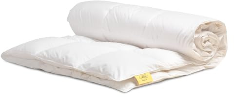 Lancashire Textiles Luxurious Goose Down Duvet 13.5 Tog 100% Cotton Cover With 300 TC Double Quilt – Anti Allergy Cassette Construction – Super Soft Warm Duvet [200 X 200 Cm; 78 X 78 ]