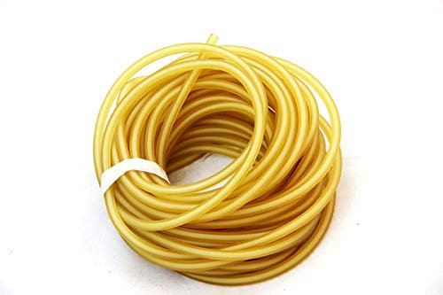 Bande de latex de caoutchouc naturel pour lance-pierre et catapulte - 3/6 mm de diamètre - 10 mètres, jaune