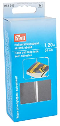 Prym Klettband selbstklebend 2.0 cm breit 1.2 m lang 100 Polyamid Schwarz