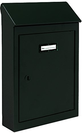 Cassetta posta/Lettere, in lamiera, colore Nero, 20 x 6 x 30 cm