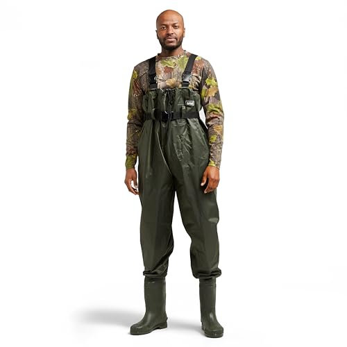 DAM Taslan Chest Wader, Overalls, Wathosen, All Fishing, Unisex, Grün, EU 40 | UK 6