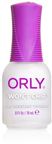 ORLY Won’t Chip Protective Topcoat | Polymer Formula for Long-Lasting, Chip-Resistant Manicures | Seals & Protects Nail Colour | High Shine Finish | Durable Wear Nail Polish Top Coat (18 ml)