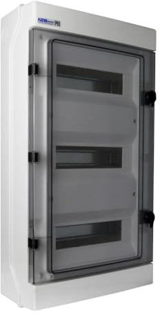 ELEKTRO-PLAST Feuchtraum Sicherungs-Verteilerkasten Unterverteilung RH 36/3 IP65 AP VDE 8451, Weiß