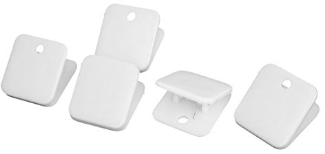 sourcing karta plast kontor fyrkantig fjäder laddad pappersklämma memo anteckningsklämma 5 st vit