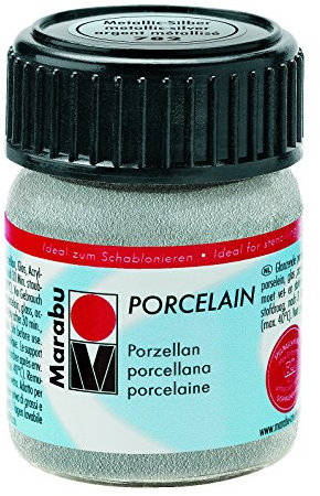 Marabu 782 15 ml Porzellan Paint, Silber