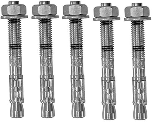AHC K-ZYTB16220B5 M16 x 220 mm Through Bolts - Zinc Plated (Pack of 5)