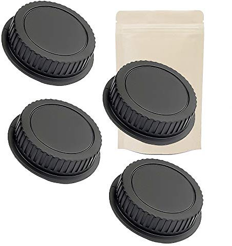4x Canon EF - Tappo posteriore copriobiettivo di qualità - Cappuccio posteriore - Compatibile con obiettivi Canon EOS EF - Adaptout marca francese