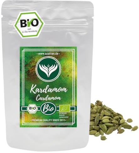 Azafran Grüner BIO-Kardamom ganz - Kardamomkapseln aus Guatemala 100g