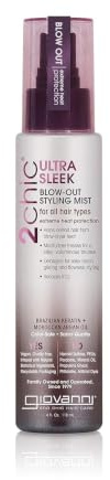 GIOVANNI 2chic Ultra-Sleek Blow Out Styling Mist Spray, Color Safe, 4 oz