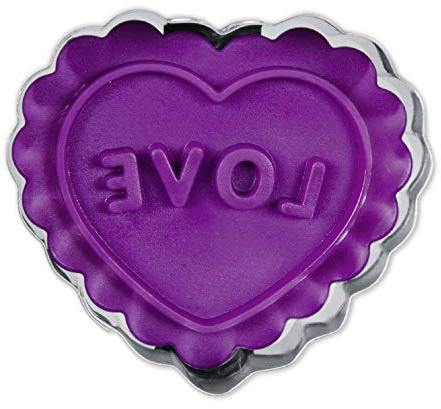 Staedter Repujado Molde para Galletas con expulsor, diseño de corazón, Color Morado