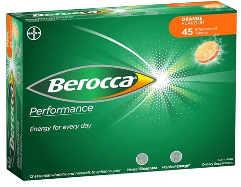 Berocca Orange Effervescent Tablets 45-Count