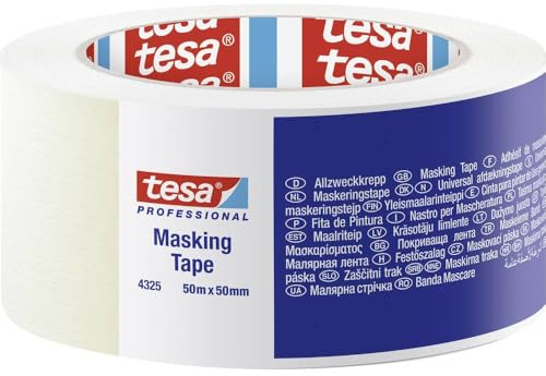 tesa 04325-00004-01 Kreppband Krepp Beige (L x B) 50m x 50mm, 3 Stück