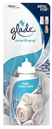 Glade Sense & Spray Refills, Automatic Air Freshener Refills for Home, Clean Linen Scent, Pack of 4