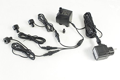 Arnusa Springbrunnenpumpe mit 3X LED Beleuchtung Tauchpumpe Teichpumpe Springbrunnen Pumpe (800 L/H, RGB)