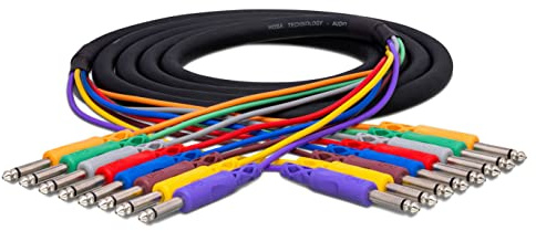 Hosa CPP-803 8-Channel 1/4-inch TS Male Snake - 9.9 Foot