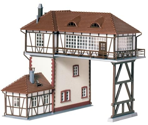 FALLER Reiterstellwerk - Modellino con 133 pezzi, 179 x 168 x 160 mm, accessori ferroviari H0 Edificio I Modelleisenbahn H0