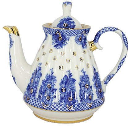 Lomonosov Porcelain Teapot Radiant cestino 5 tazza 708,7 gram 750 millilitri